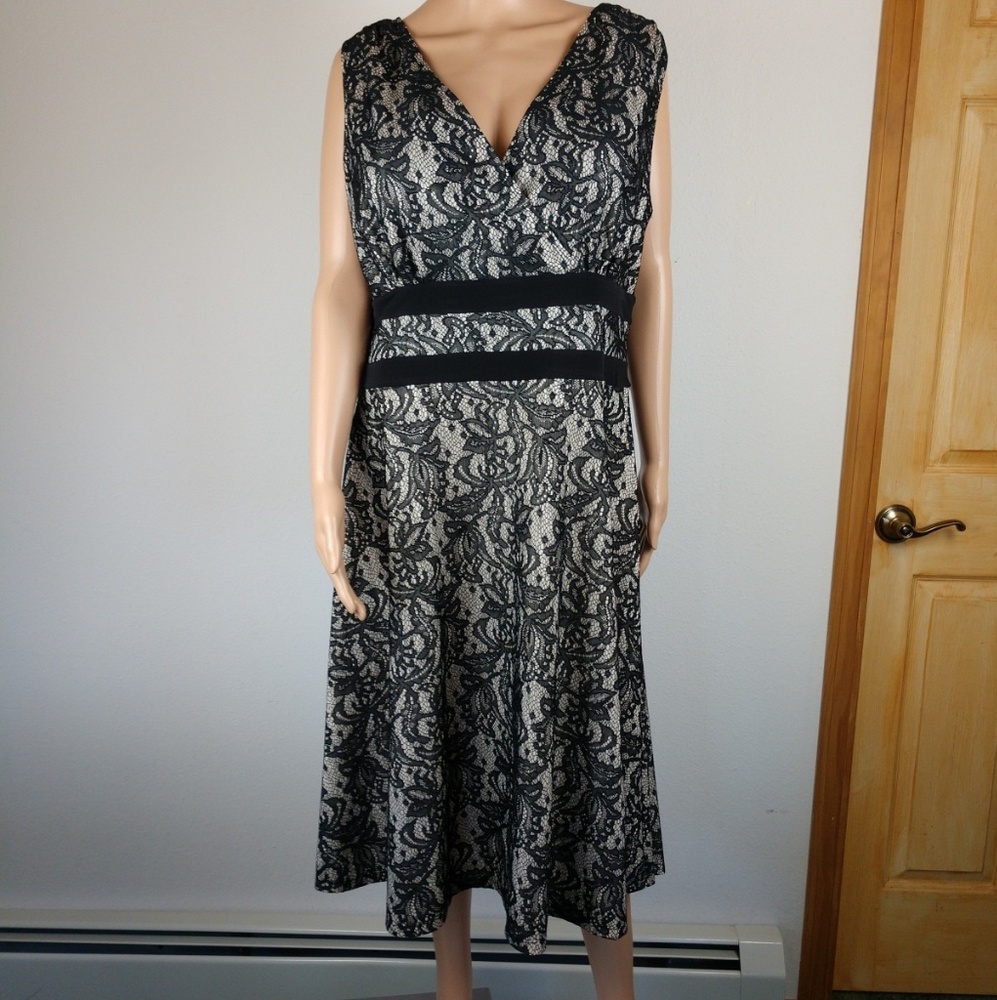 AA Studio Classic Lace Party Dress sz 16 W EUC
